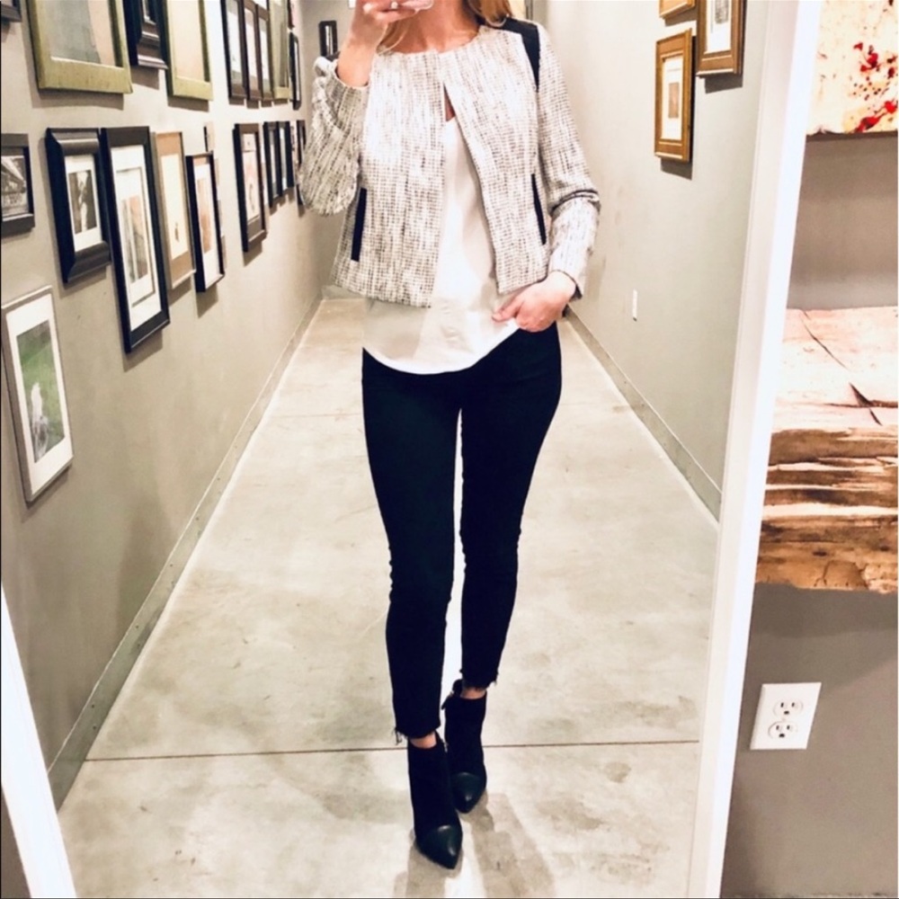 7 for all Mankind black high waist skinny jeans